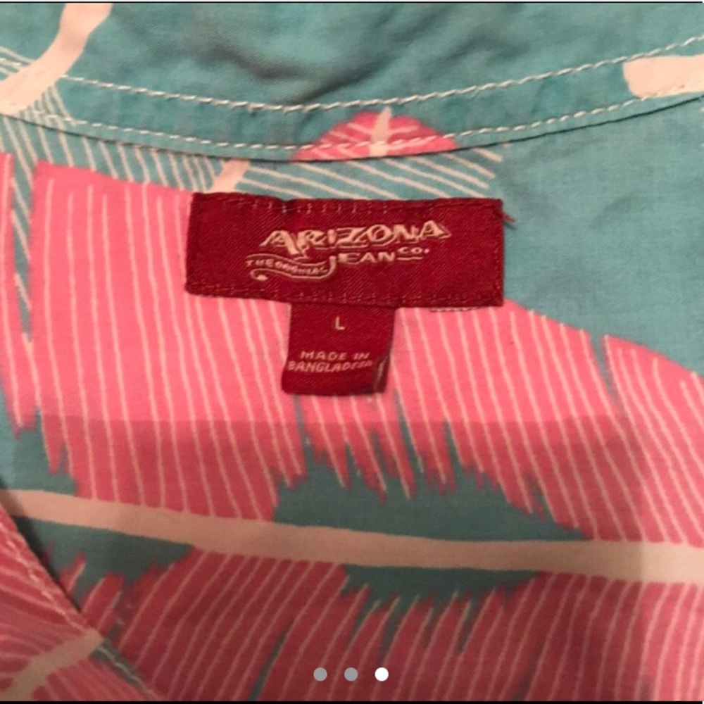 Retro, neon pink & blue Hawaiian shirt! - Picture 3 of 3